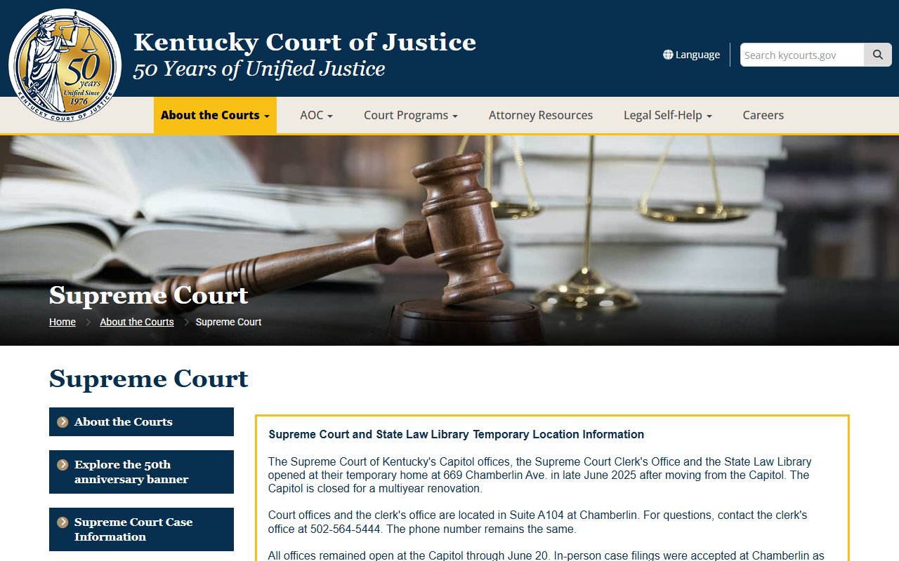 Wolfe County court records Kentucky Supreme Court source